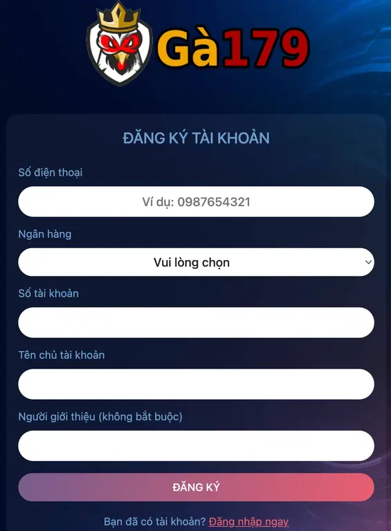ĐĂNG KÝ GA179